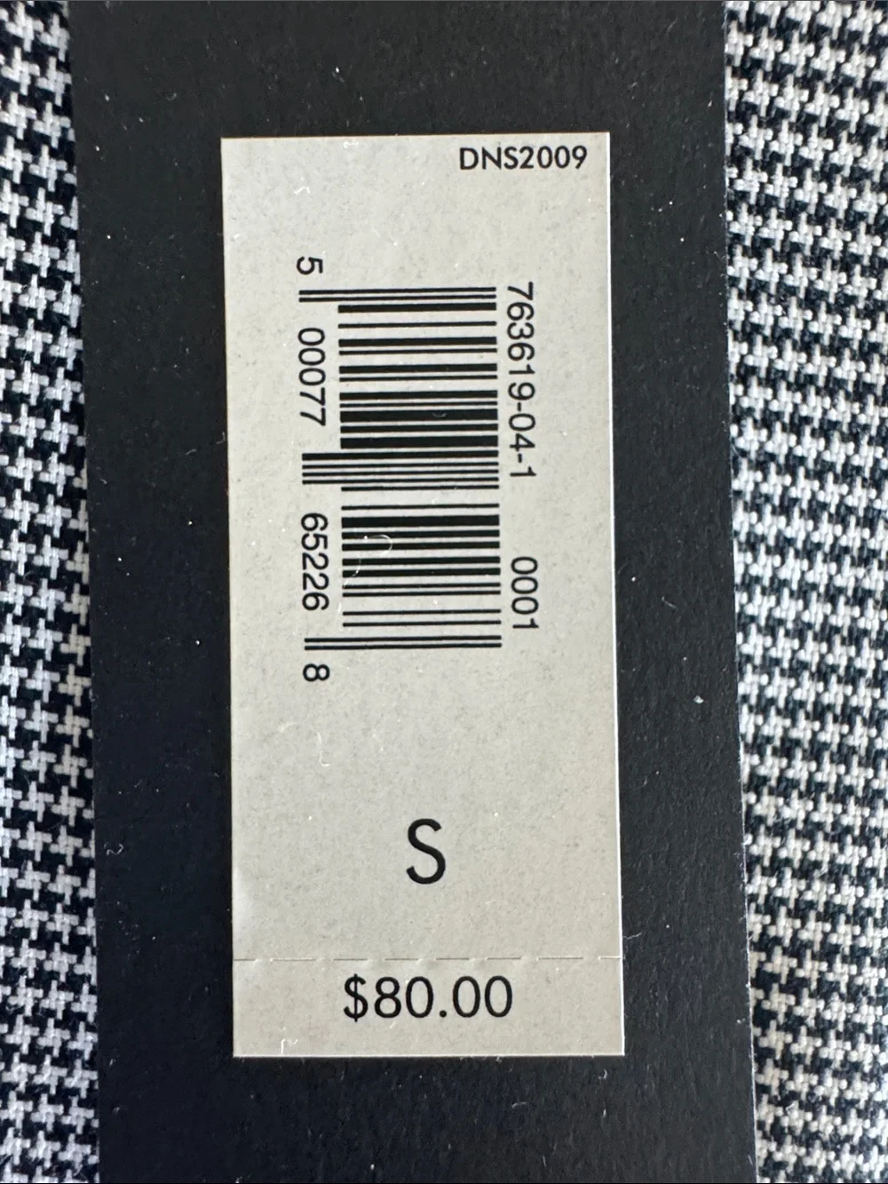 Banana Republic Men’s Black & White Mini-Check Dress Shirt